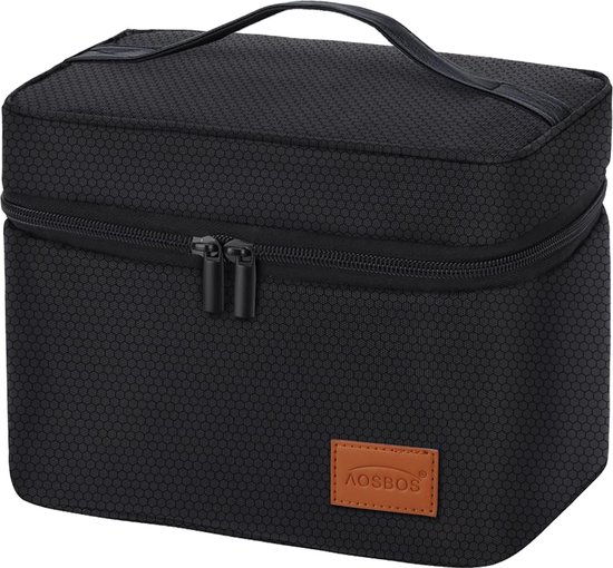 Compact Geïsoleerde Lunchtas voor Mannen - Zwart van FlowFly