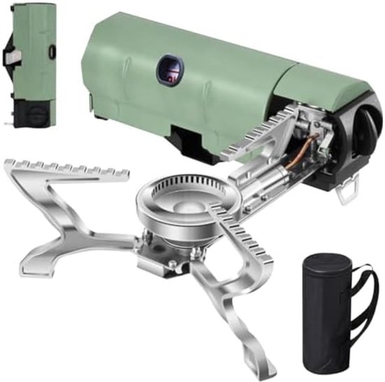 Compact opvouwbaar buitenfornuis met draagtas - ideaal voor kamperen en picknick van Merkloos