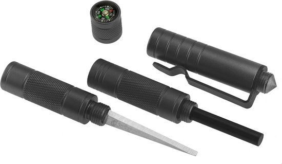 Compacte 5-in-1 Survival Tool voor Buitenactiviteiten en Noodgevallen