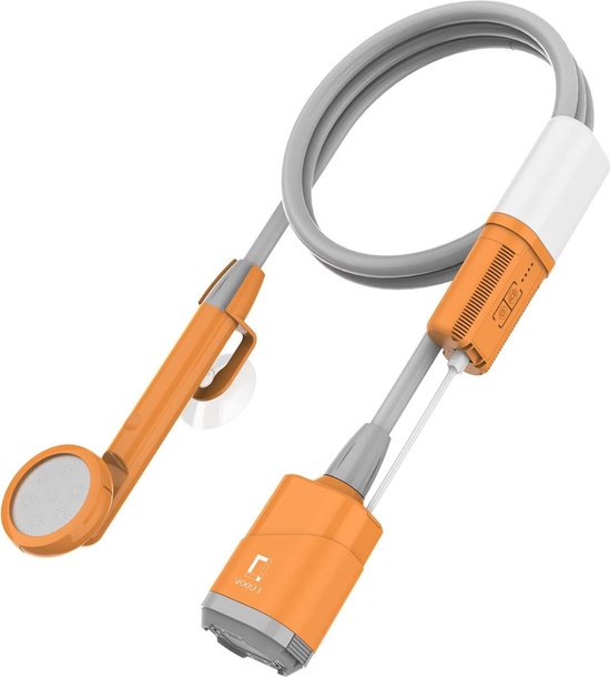 Compacte draagbare campingdouche - USB-oplaadbaar - kamperen wandelen reizen - 37V pomp - 6 ft slang van Riiai
