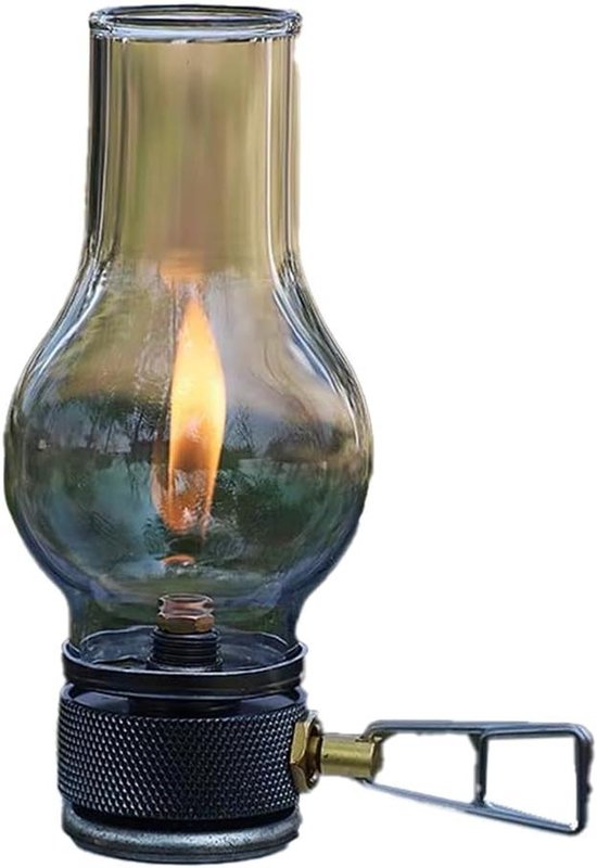 Compacte Gaslamp - Draagbare Lantaarn - Buiten Verlichten - Warme Sfeer - 17 x 10 x 10 cm - Zoals Afgebeeld