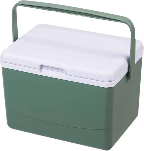 Compacte Koelbox - IJsemmer Draagbaar - Outdoor Avonturen - Robuuste Thermische Isolatie - 5 Liter Inhoud - Blauw Wit