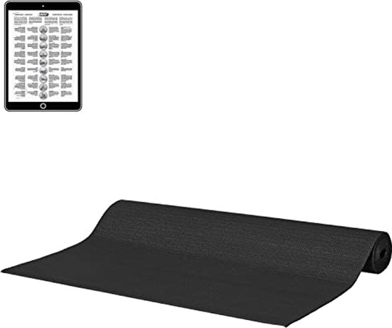 Compacte Pilatesmat 173 x 61 x 0,3 cm - Ideaal voor Onderweg, Antislip Sportmat met Oefeningen van Merkloos
