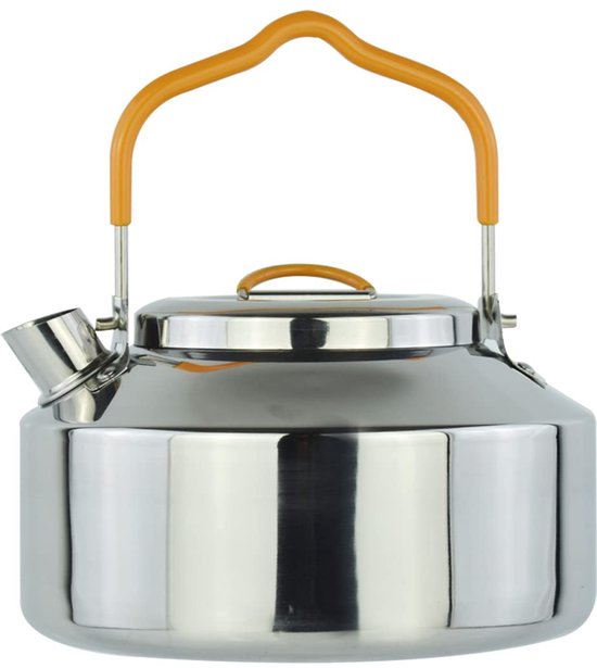 Compacte Roestvrijstalen Waterkoker Set voor Outdoor Avonturen, Picknicks en Wandelen 1,0L