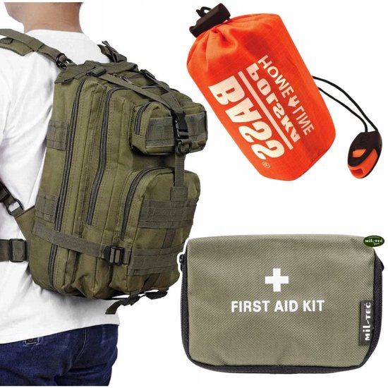 Compleet Survival Pakket: Rugzak, EHBO-kit & Slaapzak voor Kinderen