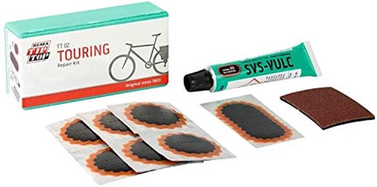 Complete Bandenreparatieset met Patches en Vulkaniseervloeistof van Merkloos