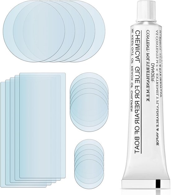Complete Reparatieset voor Opblaasbare Producten - Waterdichte Kit voor Kayaks, Botenn en Zwembaden met Vinyl Reparatie Accessoires van Merkloos