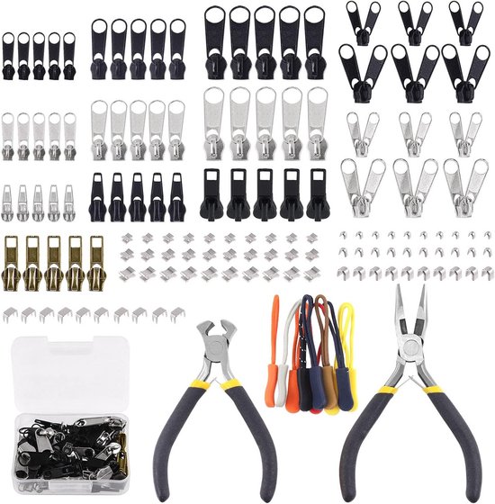 Complete Rits Reparatie Set met Tang voor Jassen, Tassen en Tenten