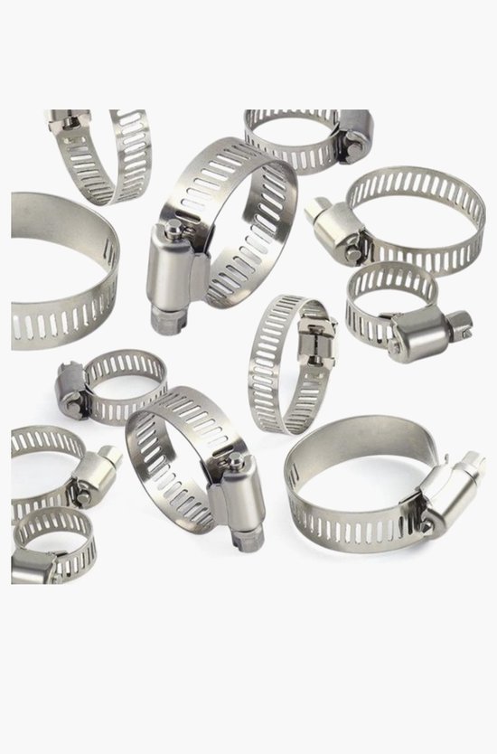 Complete Set - 40 Slangklemmen - in Diverse Maten van Merkloos