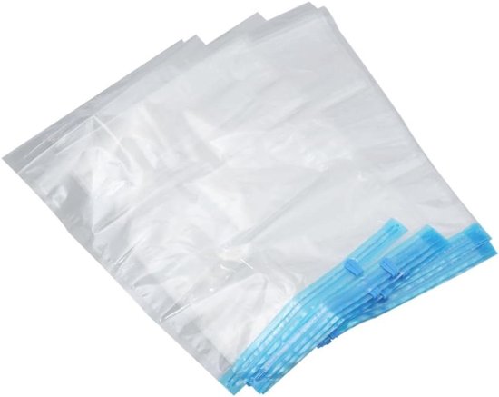 Compressie Luchtdichte Zakken - Ruimtebesparende Opbergzakken - Reizen en Opbergen - Geen Vacuümpomp Nodig - 50 x 40 cm - Transparant