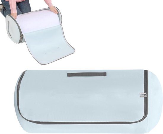 Compressie Organizer - Rol Zakt - Ruimte Besparen - Zelf Comprimerend - 31x25x2 cm - Blauw