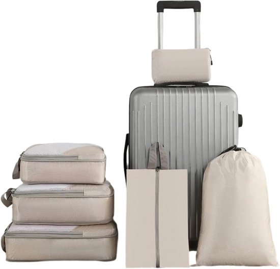 Compressie Packing Bag - Reisopbergzakken - Ruimtebesparend Inpakken - Wasbaar en Herbruikbaar - 6 Stuks 42x33cm - Meerdere Kleuren