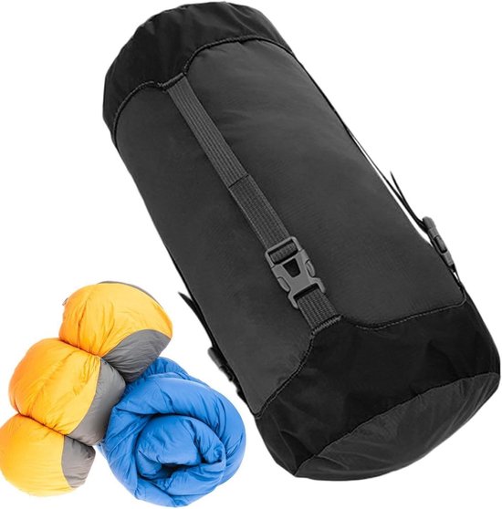 Compressietassen Kamperen - Opbergzakken Outdoor - Ruimte Besparen - Sterk Waterdicht - Maat M - Zwart