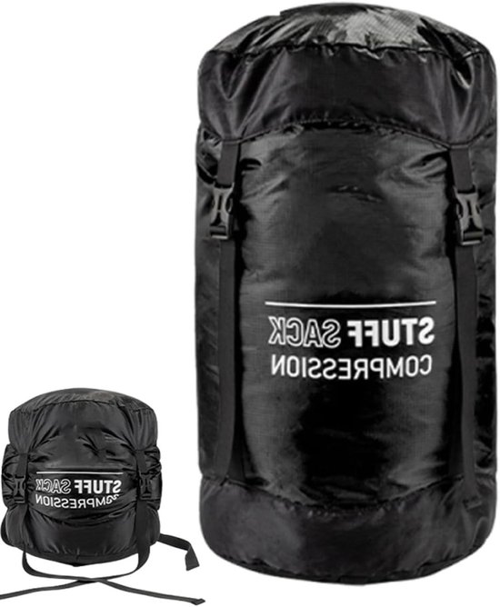 Compressiezak Slaapzak - Pakzak Wandelen - Outdoor Opbergen - Lichtgewicht & Ademend - XL - Zwart