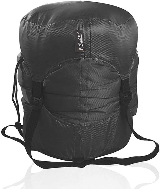 Compressiezak - Ultralight Slaapzak Stuff Sack voor Kamperen, Wandelen en Backpacken - Ruimtebesparende Oplossing (Zwart, L)