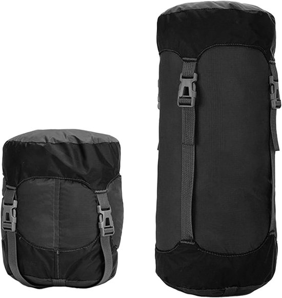 Compressiezakken Reizen - Tent Slaapzak - Ruimte Besparen - Waterdicht Nylon - Maat M - Zwart