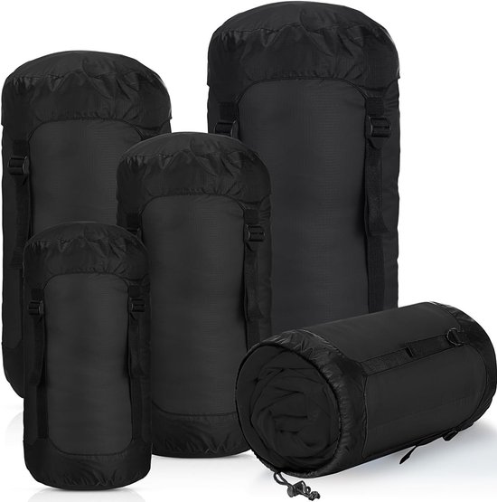 Compressiezakken voor Backpacking - Waterdichte Opbergzakken voor Slaapzakken - Ruimtebesparende Oplossingen voor Wandelen en Kamperen - 5L/10L/15L/20L/35L