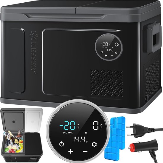 Compressor Koelbox 2in1 - Koeler en Vriezer met LED Touch Control voor Auto en Kamperen - 31 Liter, Koeling tot -20°C