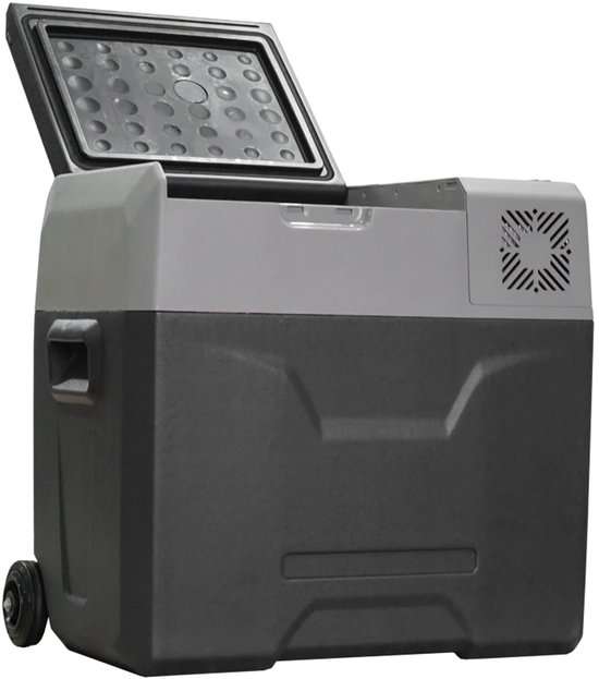 Compressor Koelbox - 50 L - tot -20°C - Koelkast - Autokoelkast - Koeler met Touchscreen, 2 Wielen, Telescopische Handgreep - AC/DC - 12V-24V/110-220V - Voor auto en huis - Outdoor camping benodigdheden - Grijs