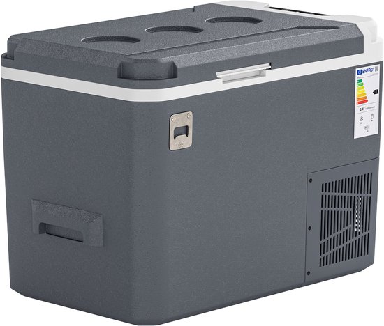 Compressor Koelbox - Auto Koelkast 25L-Compressor Koelbox-Koelen en Vriezen-App Bediening-12V/24V DC en 100-240V AC – Camping en Camper – 58x33x38,3cm-Grijs