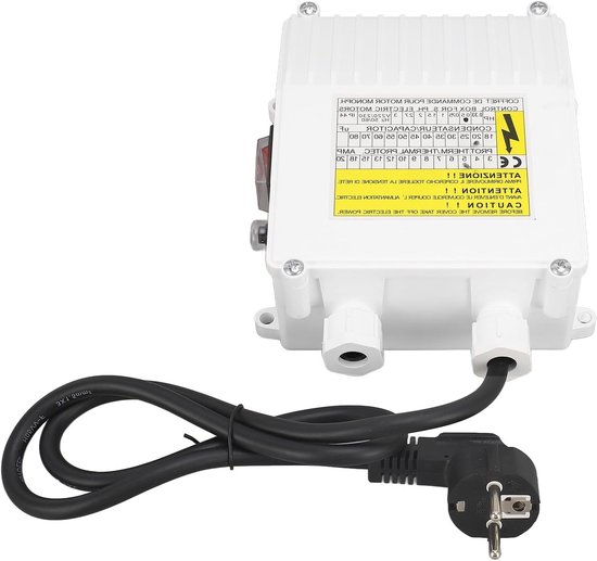 Controlebox voor Dompelpomp 370W met Externe Schakelaar en Thermische Beveiliging - Ideaal voor Waterpompen en Irrigatiesystemen (EU Plug 220V) van Merkloos