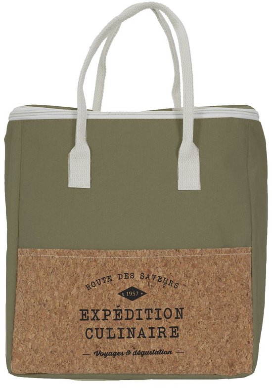 Cook Concept Koeltas Miami - voor lunch en drankjes - 17 liter inhoud - 30 x 28 x 28 cm - Draagband - groen van Merkloos