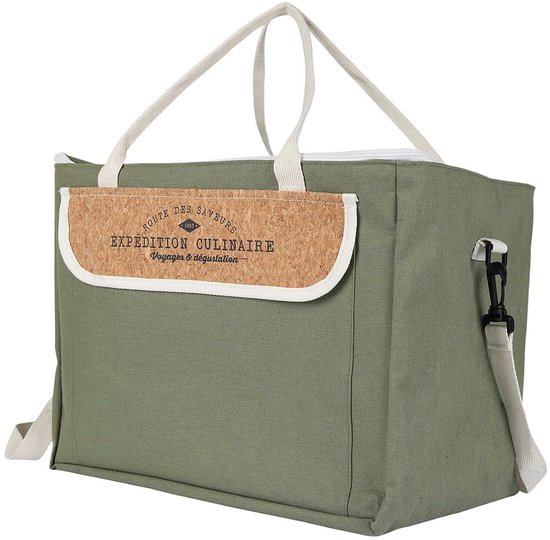 Cook Concept Koeltas Miami - voor lunch en drankjes - 18 liter inhoud - 41 x 24 x 30 cm - Draagband - groen van Cook Concept