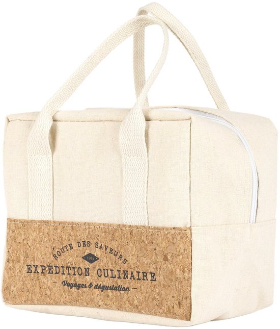 Cook Concept Koeltas Miami - voor lunch en drankjes - 3 liter inhoud - 22 x 14 x 16 cm - Draagband - wit van Merkloos