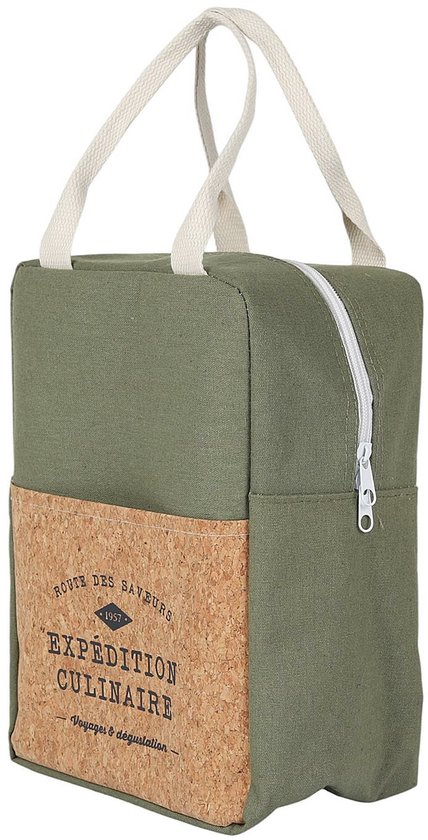 Cook Concept Koeltas Miami - voor lunch en drankjes - 5 liter inhoud - 20 x 11 x 28 cm - Draagband - groen van Merkloos
