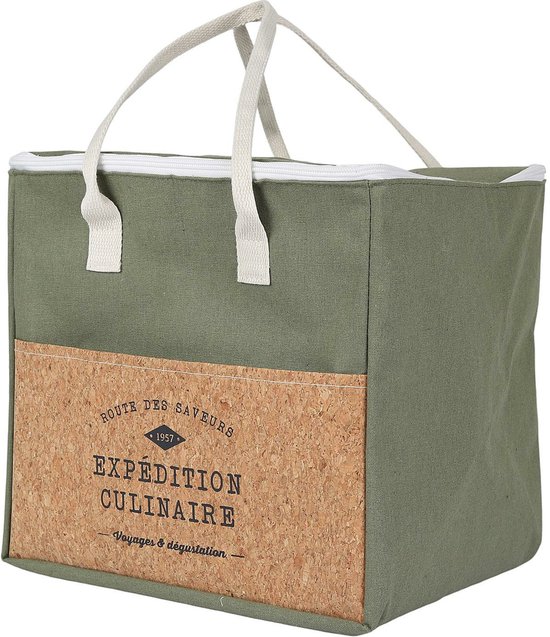 Cook Concept Koeltas Miami - voor lunch en drankjes - 8 Liter inhoud - 28 x 14 x 30 cm - Draagband - groen van Cook Concept