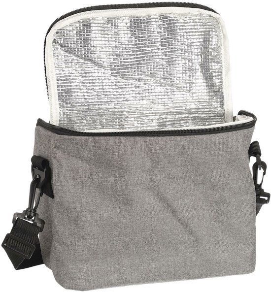 Cook Concept Koeltas - voor lunchpakket of drankjes - 7 liter - 26 x 12 x 21 cm - Draagband - Grijs - Picknick tas