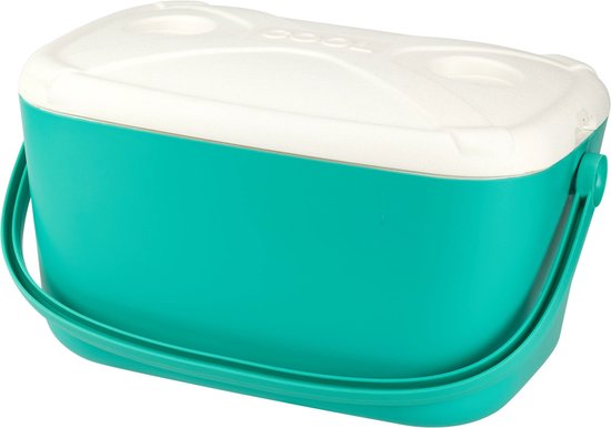 Cookinglife Koelbox - Draagbaar Voor Picknick Strand Camping - Portable Cooler - Kunststof Mint - Duurzaam Met Handvat - 20 Liter