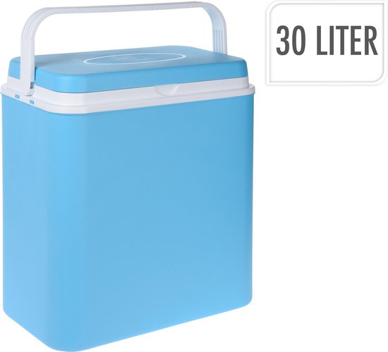 Cool Solutions Koelbox - lichtblauw - 30 liter - 40 x 30 x 38 cm - kunststof - Koelboxen voor onderweg - camping of het strand