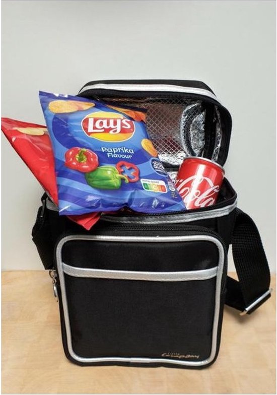 Coolbag - Koeltas - Voor bijv. naar het strand of stedentripje, Picknick etc - Kleur. Zwart - Afmeting. 16 x 11 x 22 cm - Voorzien van schouderband van Cool Company