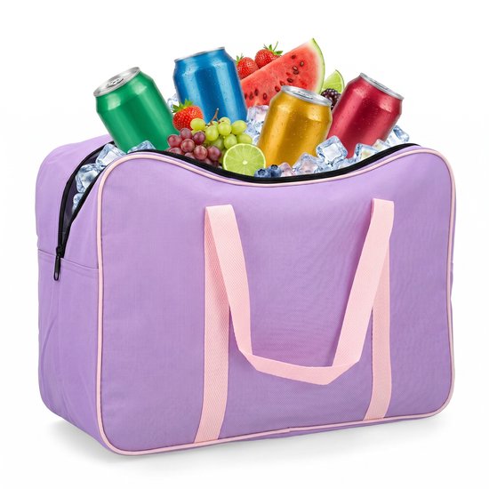 Cooler Bag Lunch Tas - Geisoleerde Koelrugtas - Lichte Tas 7L -Compacte Koeltas - Koeltasje Klein - Picknicktas Kinderen - Thermo Tas - Lunchtas Volwassenen - Koel Tas Dames en Heren - Thermotas - Koelrugzak Vakantie - Koeltassen - Paars - Löwenthal van Merkloos