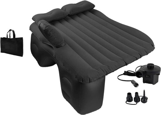 Core® Auto Matras - Auto Luchtbed - Opblaasbed Auto - Met Luchtpomp - Zwart- 140cm x 80cm x 45cm van Merkloos