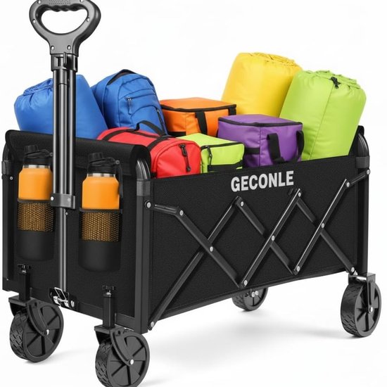 Core® Bolderkap Opvouwbaar Luchtbanden - Bolderkar - Bolderkar Opvouwbaar - Zwart - 74cm x 44cm x 95cm; 4.93kg van Merkloos