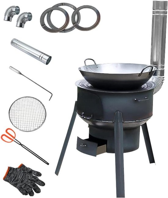 Cosensi - Draagbare houtkachel voor camping en outdoor-activiteiten van Merkloos