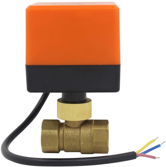Cosensi - Motorized Ball Valve - 2 Way Valve - 220V - Normaal Open - Solenoid Valve - 1/2 Inch DN15 - Geschikt voor Water - Metaal van Cosensi