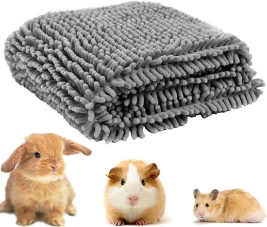 Cosensi - Onderlegger voor cavia's en konijnen - wasbaar - 60 x 40 cm - herbruikbaar - slaapmat - grijs van Merkloos