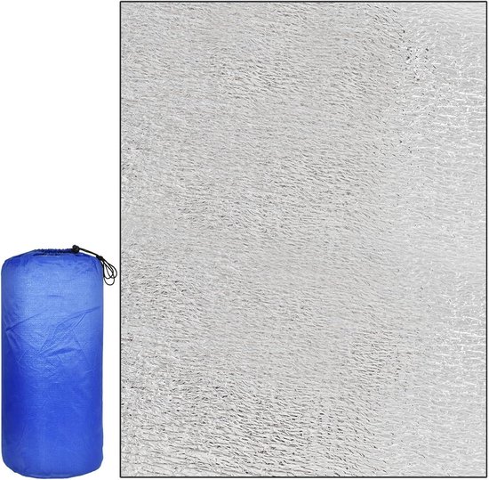 Cosensi - Slaapmat 150 x 200cm voor kamperen | Opvouwbare tentmat | Vloermat met isolatie | Aluminiumfolie mat | Ultralicht | Thermisch | Isolatiedeken van Merkloos