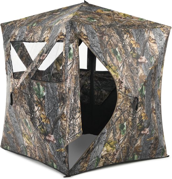 Costway Draagbare Pop-Up Camouflage Jacht tent Voor 3 Personen - Tent Jachtuitrusting - 180 x 200 x 167 cm van Costway