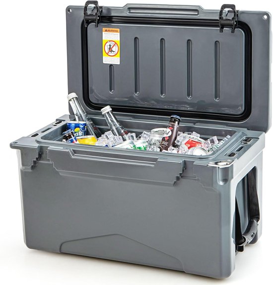 COSTWAY Thermobox, koelbox, draagbaar, warmtecontainer met flesopener en bekerhouder, thermobox, voedseltransportcontainer voor camping, picknick van COSTWAY