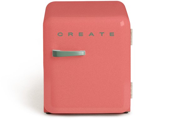 CREATE - Koelkast in retrostijl - Terracotta - Handvat Sage - FRIDGE RETRO 48L