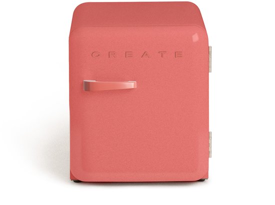 CREATE - Koelkast in retrostijl - Terracotta - Handvat Terracotta - FRIDGE RETRO 48L