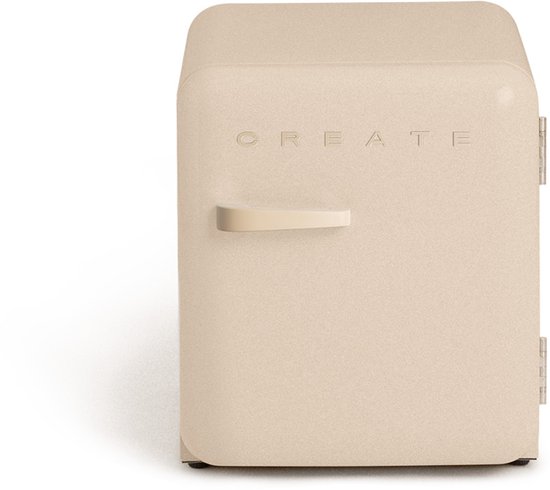 CREATE - Koelkast in retrostijl - Zand - Handvat Zand - FRIDGE RETRO 48L