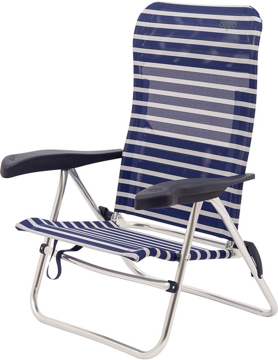 Crespo - Strandstoel - AL/205 - Blauw gestreept