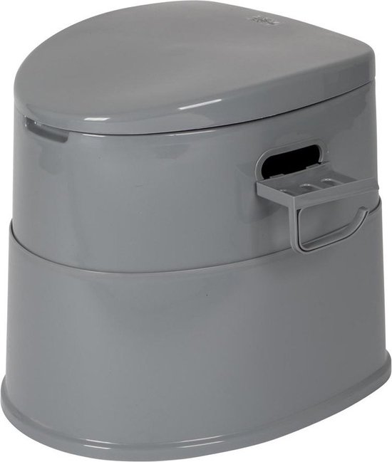 CRESTONE - Camping Toilet - Deelbaar - Draagbaar toilet - Milieuvriendelijk - Chemisch toilet - Toilet training - Zindelijkheidstraining - Hoge zit 45-50 cm - 7 Liter bak - Incl. deksel en rolhouder van Merkloos