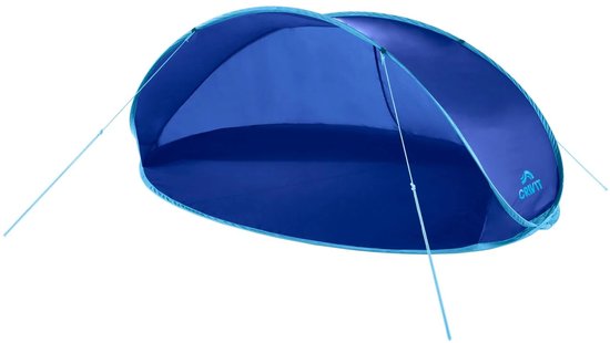 Crivit Pop UP Strandtent - Blauw - 180 x 125 x 83 cm - incl draagtas haringen spanbanden