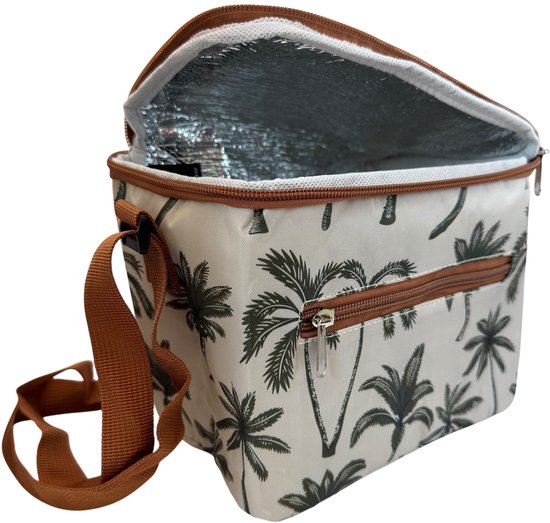 CUHOC Koeltas 4L – Compacte Lunchtas met schouderband voor School, Werk of Strand – Isolerende Koelbag – Kleine Koeltas - Palmboom van Merkloos